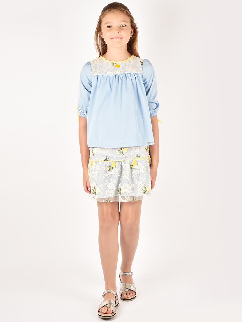 blue polyester regular tops & tee - 17062608 - Zoom Image - 4