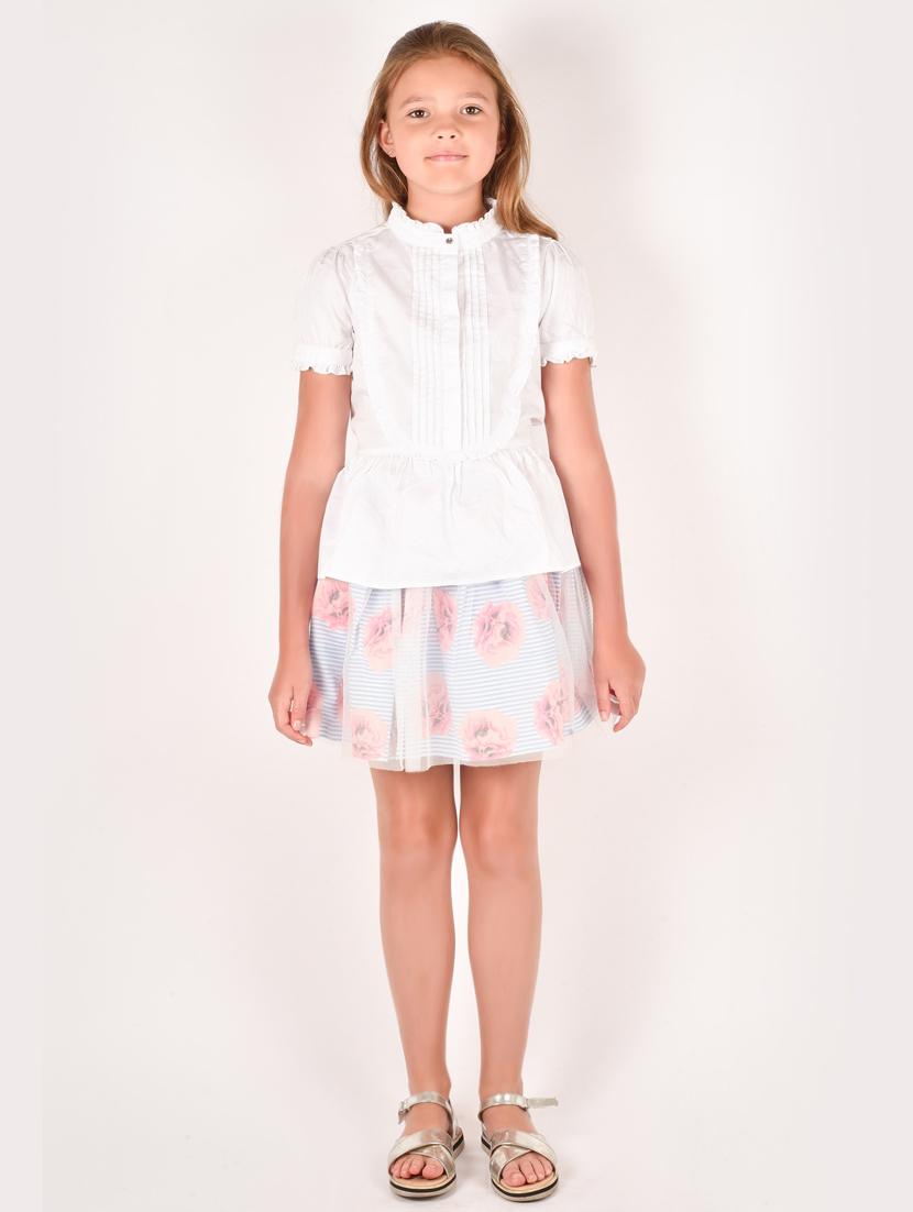 blue polyester regular skirt - 17062615 - Zoom Image - 4