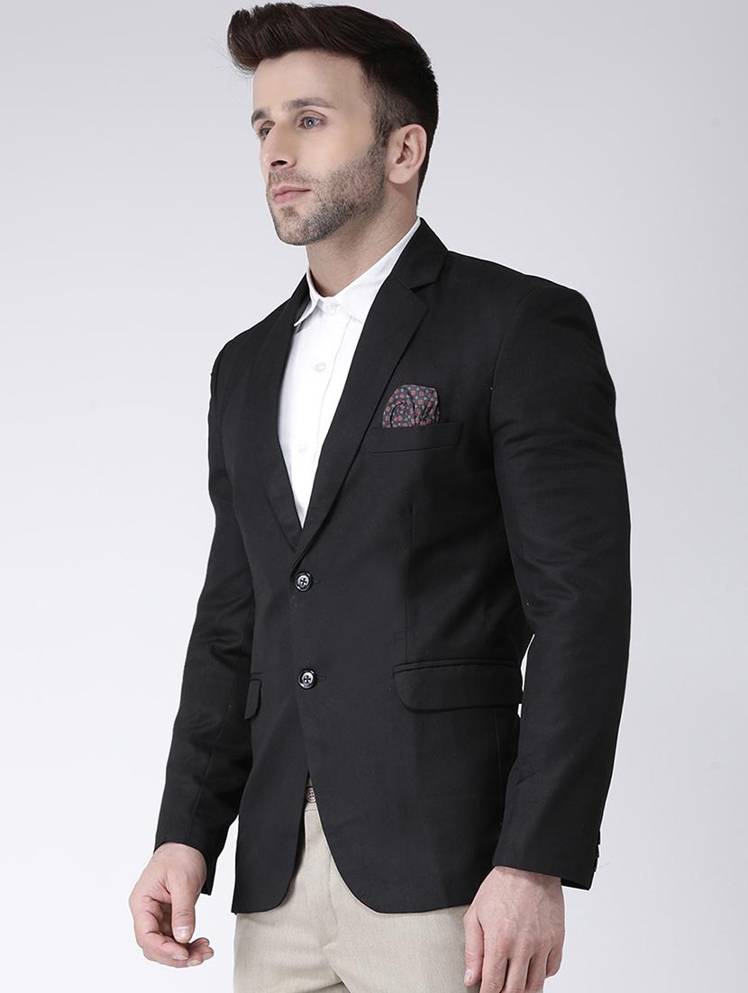 black solid single breasted casual blazer - 17063747 - Zoom Image - 2