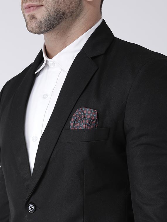 black solid single breasted casual blazer - 17063747 - Zoom Image - 5