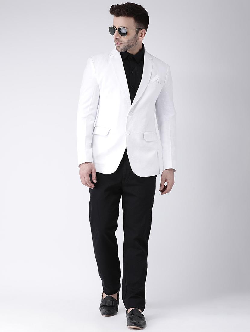 white solid single breasted casual blazer - 17063748 - Zoom Image - 4