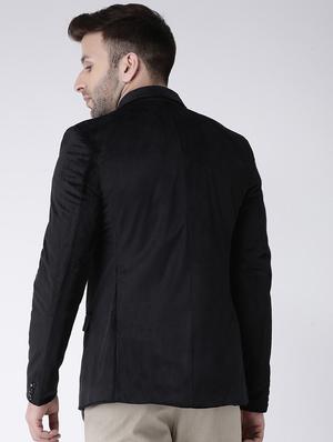 black solid single breasted formal blazer - 17063751 - Standard Image - 3