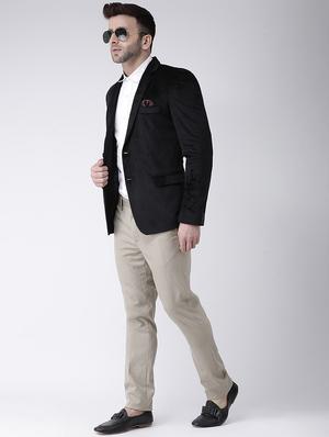 black solid single breasted formal blazer - 17063751 - Standard Image - 4