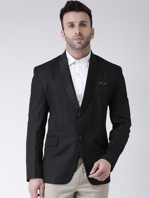 black solid single breasted formal blazer - 17063752 - Very Small Image - 1
