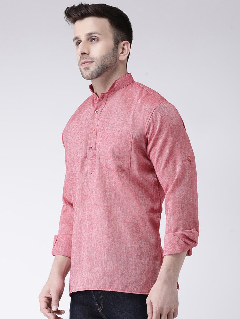 pink solid short kurta - 17063785 - Zoom Image - 2