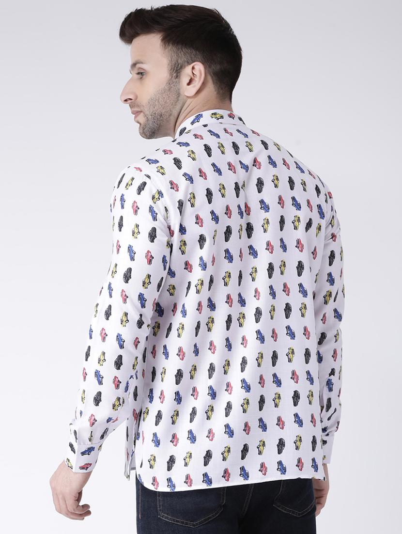 white printed short kurta - 17063788 - Zoom Image - 3