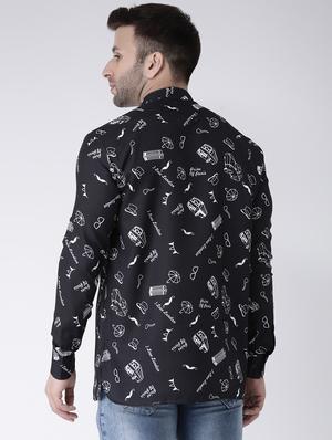 black printed short kurta - 17063791 - Standard Image - 3