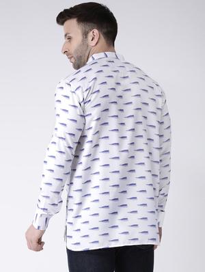 white printed short kurta - 17063792 - Standard Image - 3