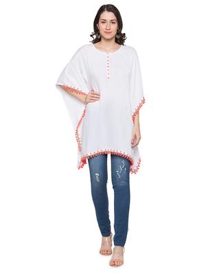 white viscose kaftan - 17064056 - Standard Image - 4