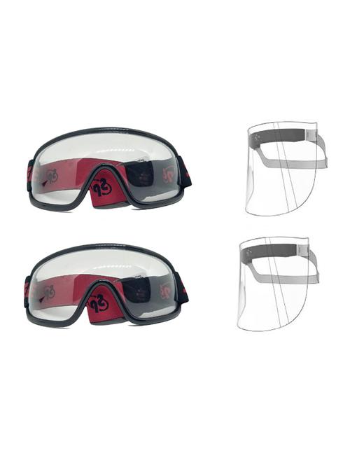 eye protector glass 2 pcs + face shield 2 pcs - 17064345 - Standard Image - 1