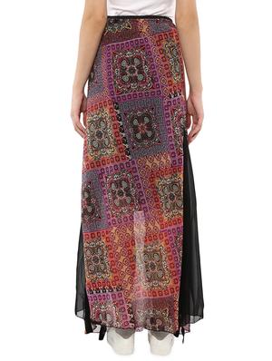 high rise printed maxi skirt - 17064415 - Standard Image - 3