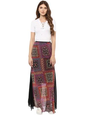 high rise printed maxi skirt - 17064415 - Standard Image - 4