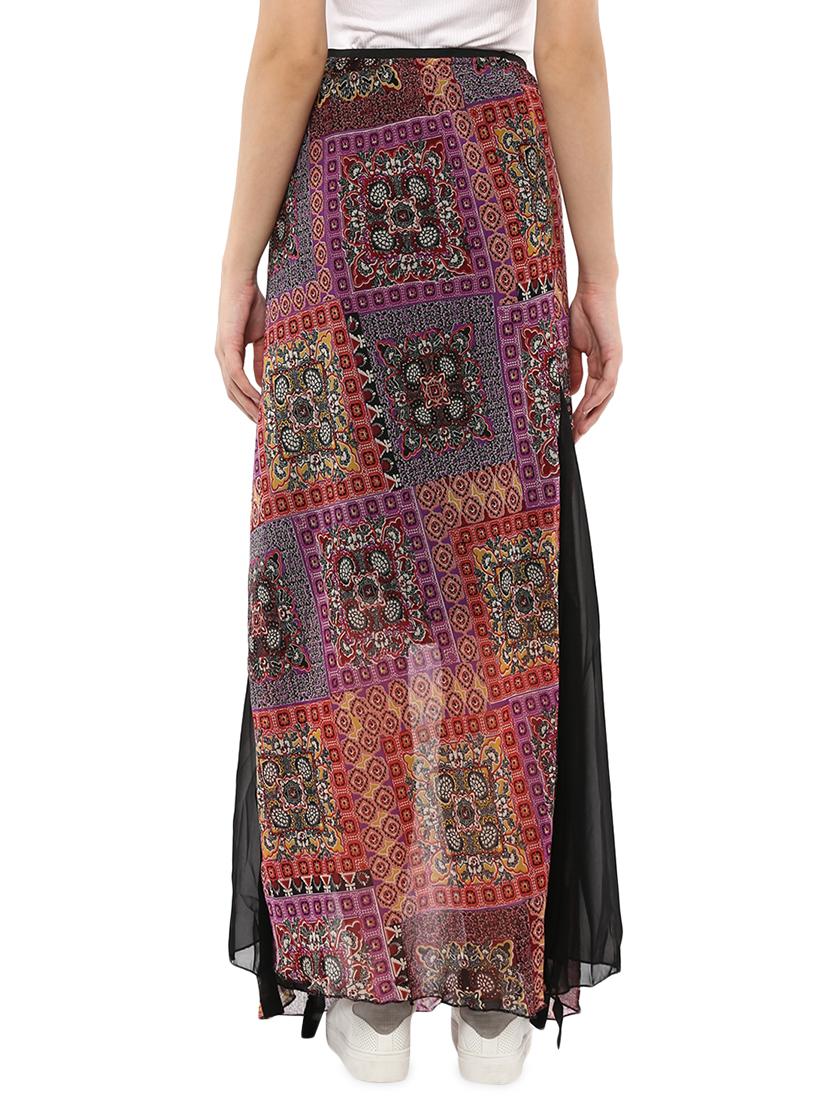 high rise printed maxi skirt - 17064415 - Zoom Image - 3