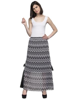 high rise printed maxi skirt - 17064419 - Standard Image - 4