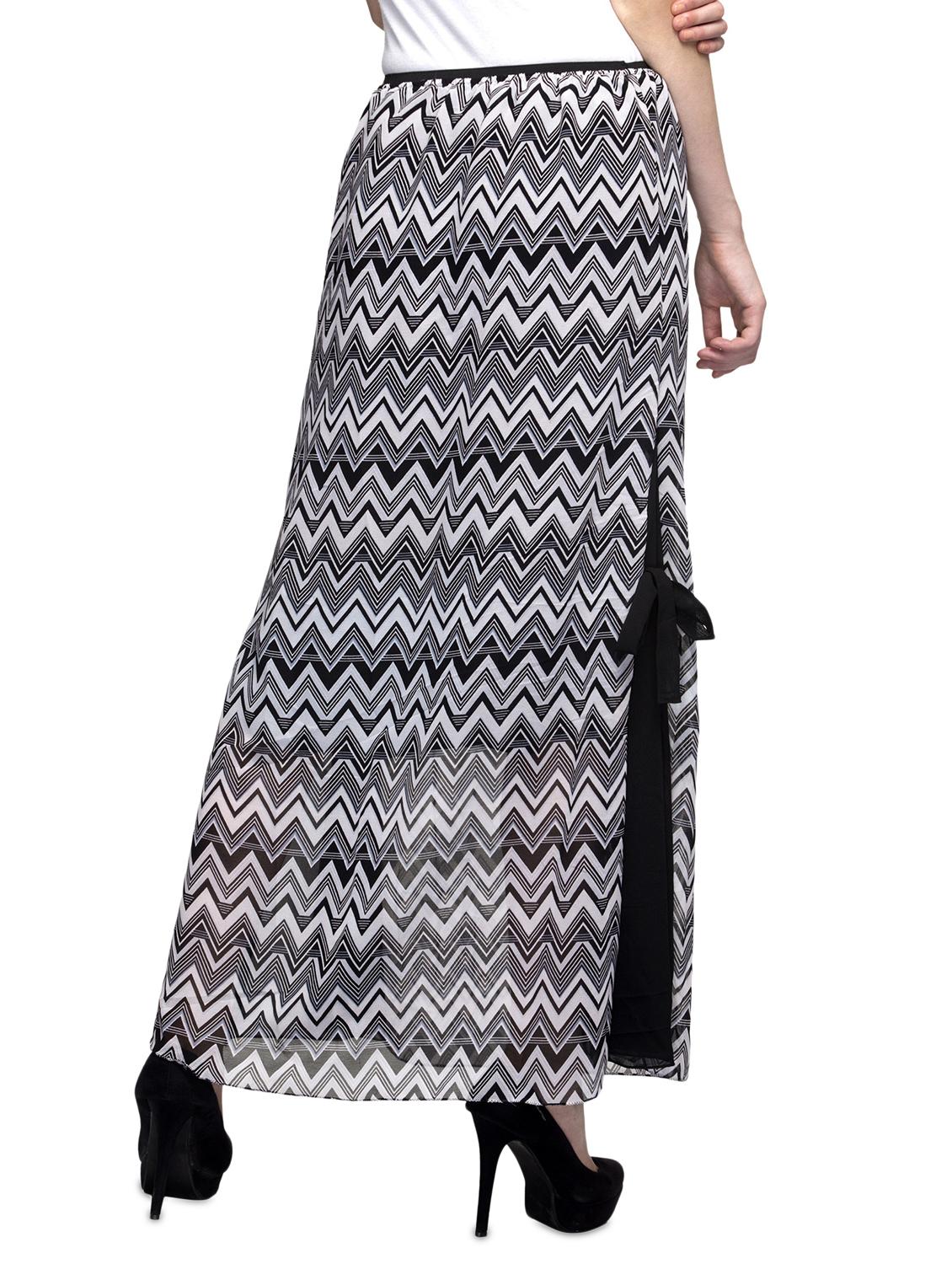 high rise printed maxi skirt - 17064419 - Zoom Image - 3