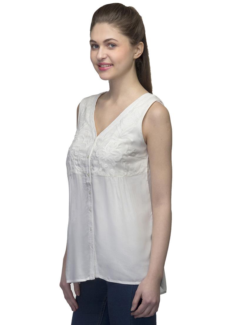 button up embroidered top - 17064539 - Zoom Image - 2