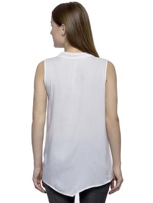 tie up neck solid top - 17064543 - Standard Image - 3
