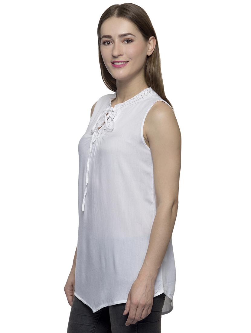 tie up neck solid top - 17064543 - Zoom Image - 2