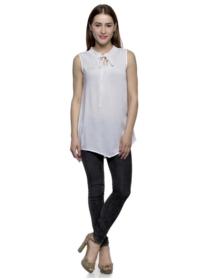 tie up neck solid top - 17064543 - Zoom Image - 4