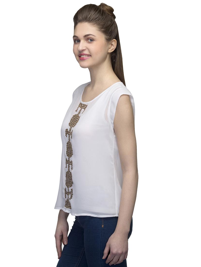 round neck sequin top - 17064551 - Zoom Image - 2