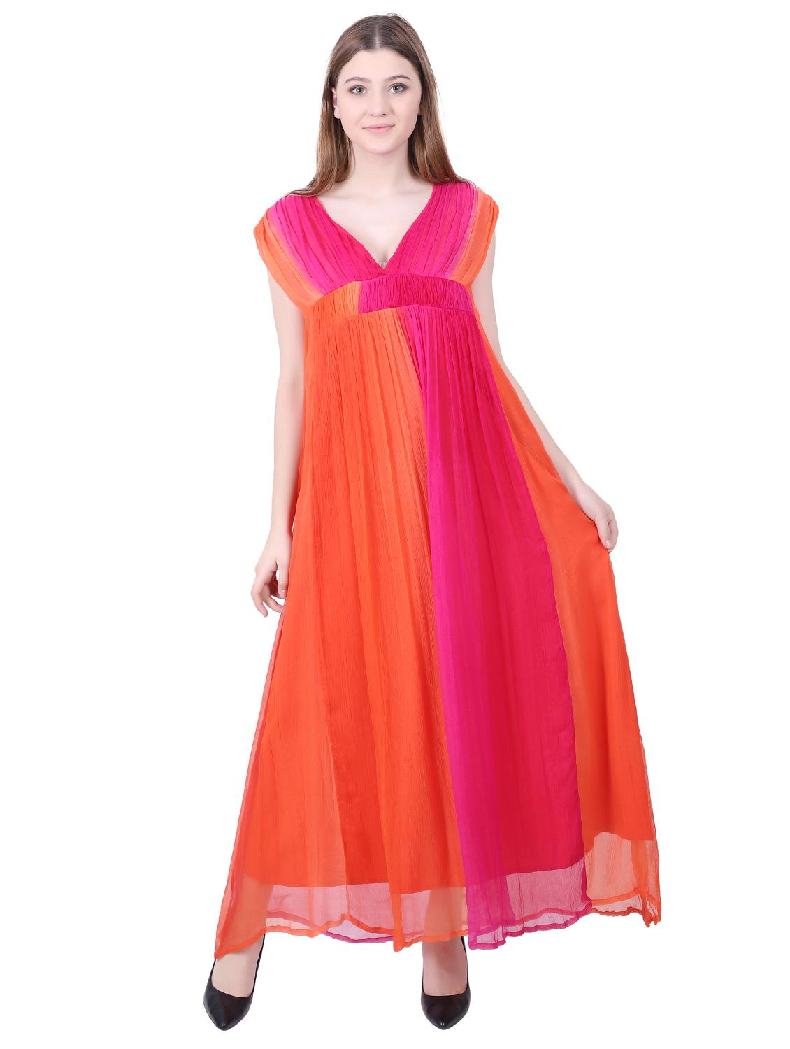 v neck tie& dye maxi dress - 17064557 - Zoom Image - 1