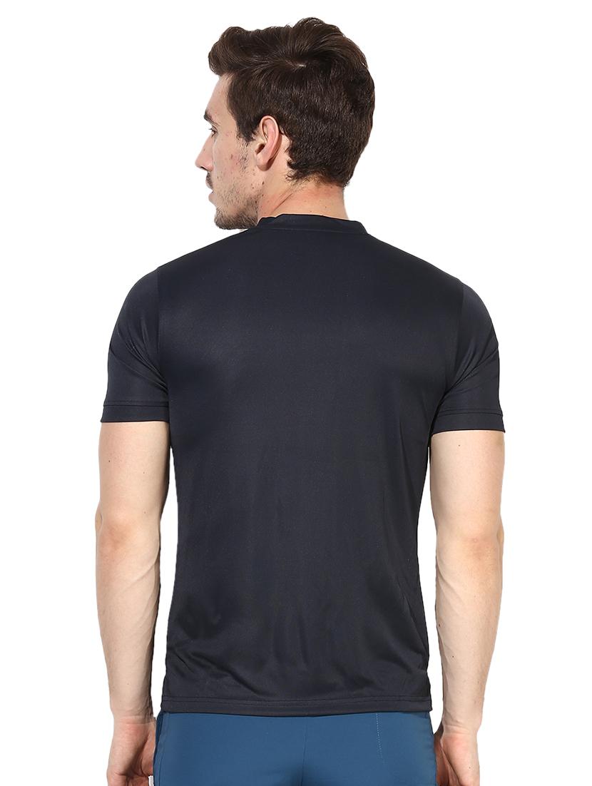 black solid polyester t-shirt - 17065551 - Zoom Image - 3