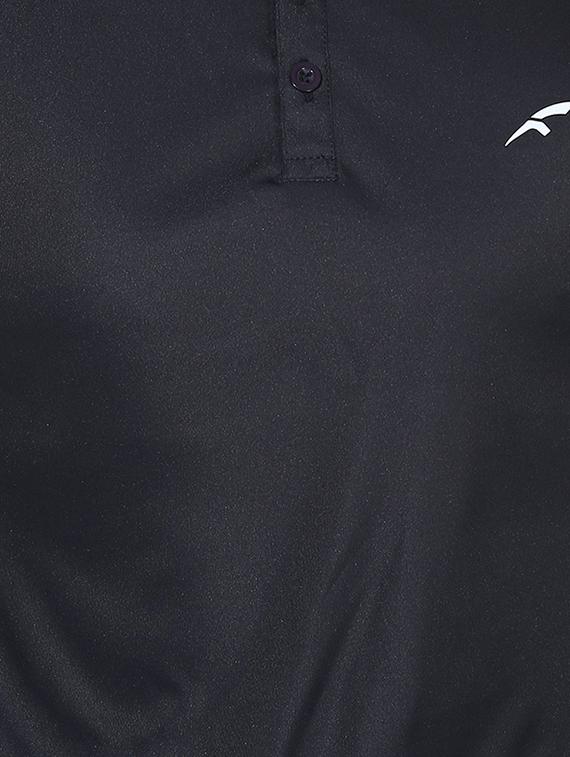 black solid polyester t-shirt - 17065551 - Zoom Image - 5