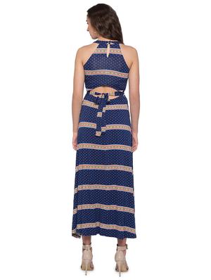 tie back printed maxi dress - 17065554 - Standard Image - 3