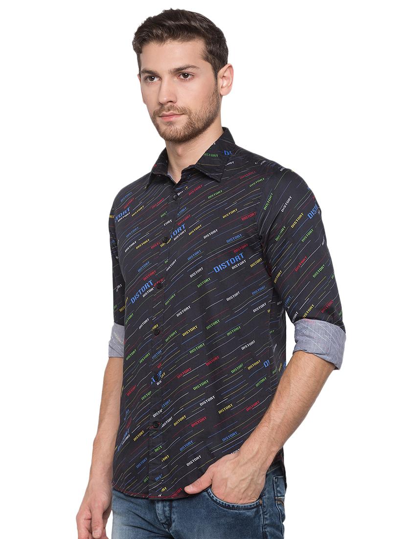 black cotton casual shirt - 17065560 - Zoom Image - 2