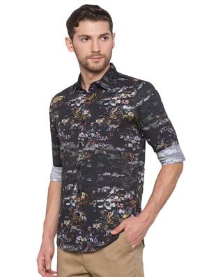 black cotton casual shirt - 17065561 - Standard Image - 2