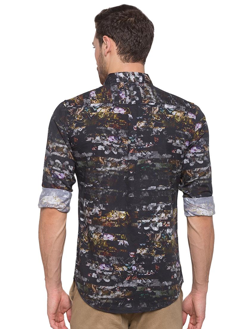 black cotton casual shirt - 17065561 - Zoom Image - 3