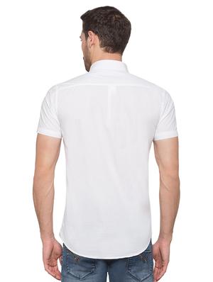 white cotton casual shirt - 17065565 - Standard Image - 3