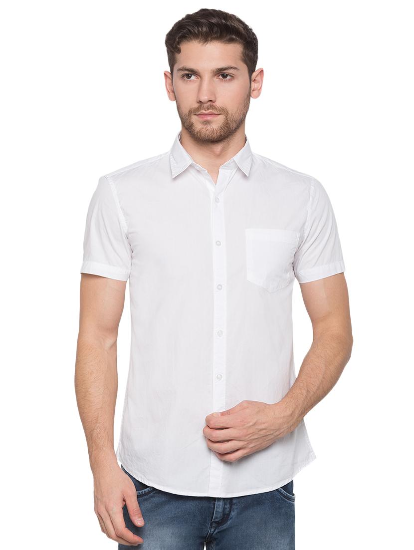 white cotton casual shirt - 17065565 - Zoom Image - 1