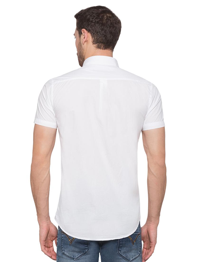 white cotton casual shirt - 17065565 - Zoom Image - 3