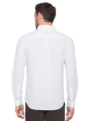 white cotton casual shirt - 17065568 - Standard Image - 3