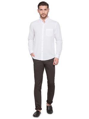 white cotton casual shirt - 17065568 - Standard Image - 4