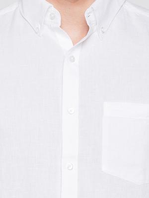 white cotton casual shirt - 17065568 - Standard Image - 5