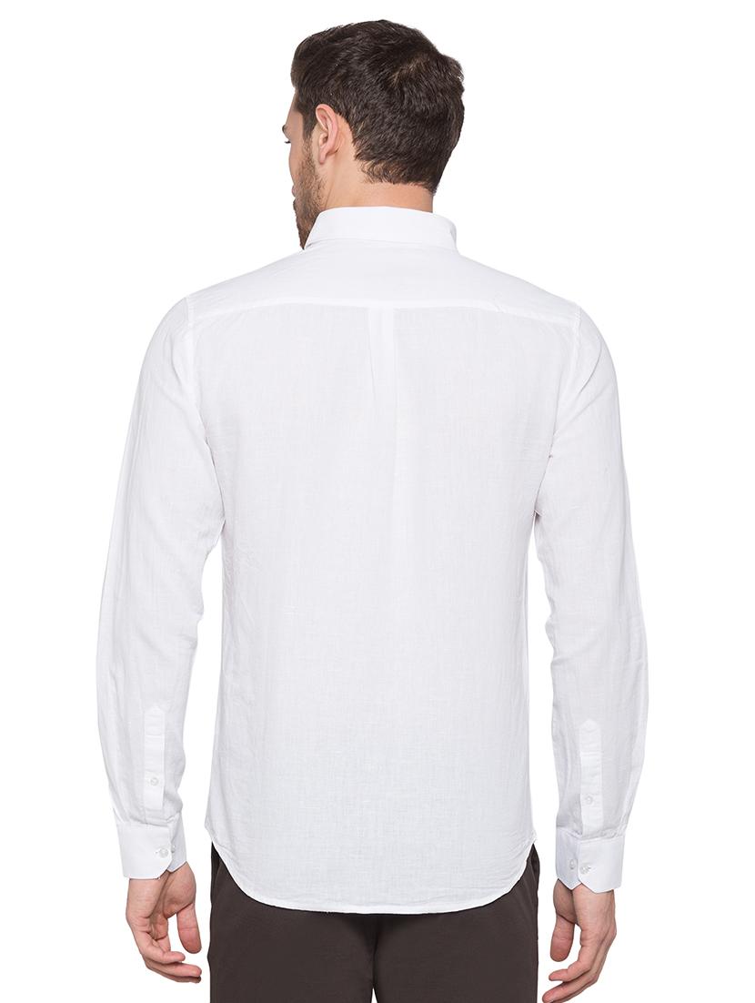 white cotton casual shirt - 17065568 - Zoom Image - 3
