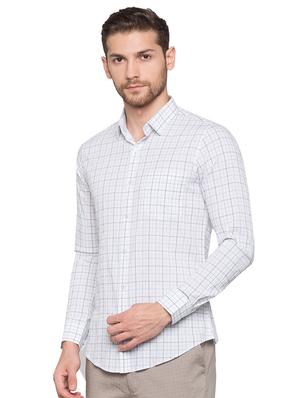 white formal checks shirt - 17065578 - Standard Image - 2