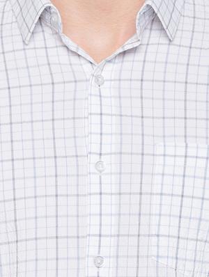 white formal checks shirt - 17065578 - Standard Image - 5