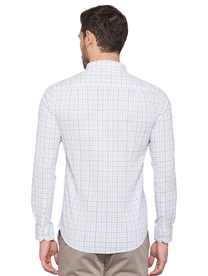 white formal checks shirt - 17065578 - Zoom Image - 3