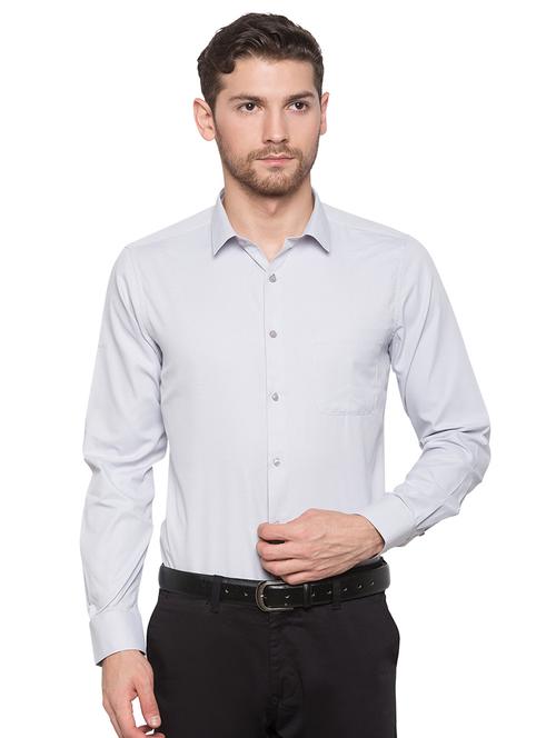 blue formal solid shirt - 17065590 - Standard Image - 1
