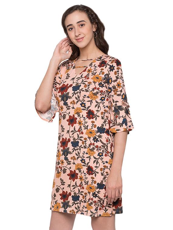 v neck floral sheath dress - 17065611 - Zoom Image - 2