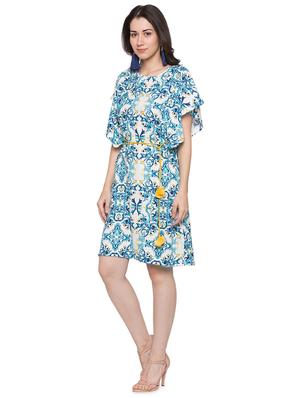kaftan sleeves tie front dress - 17065616 - Standard Image - 2