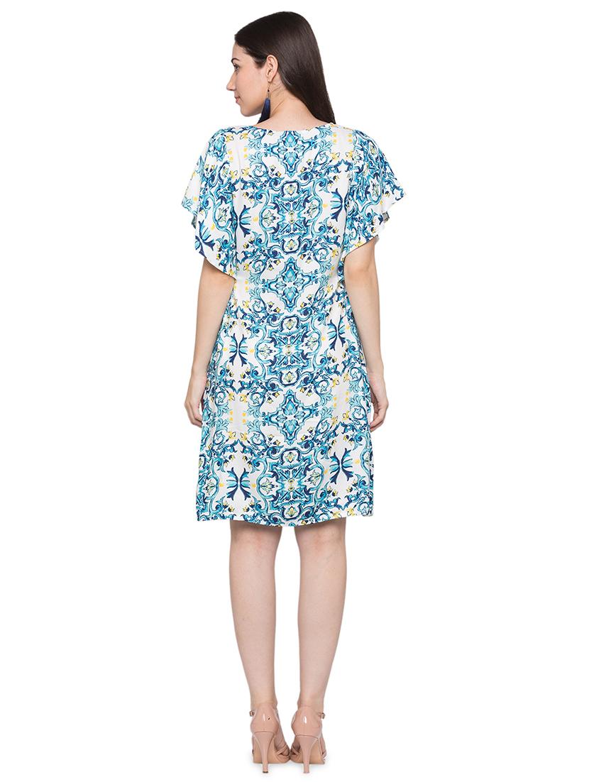 kaftan sleeves tie front dress - 17065616 - Zoom Image - 3