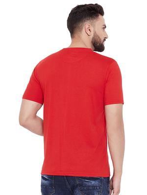 round neck solid t-shirt - 17065923 - Standard Image - 3