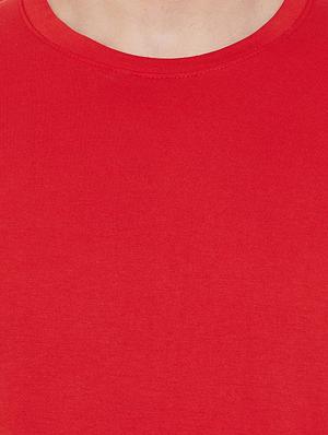 round neck solid t-shirt - 17065923 - Standard Image - 5