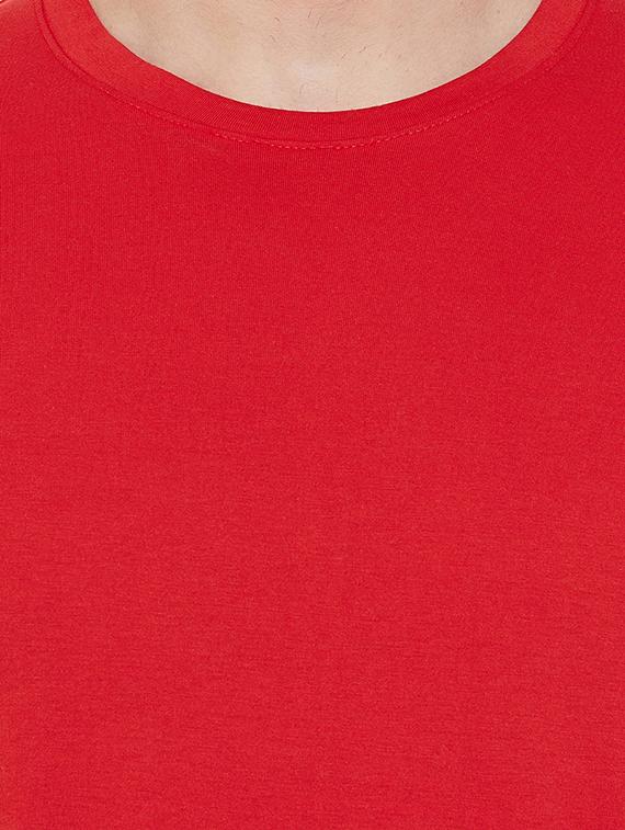 round neck solid t-shirt - 17065923 - Zoom Image - 5