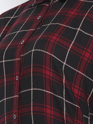 long sleeves regular checks tunic - 17066290 - Standard Image - 5