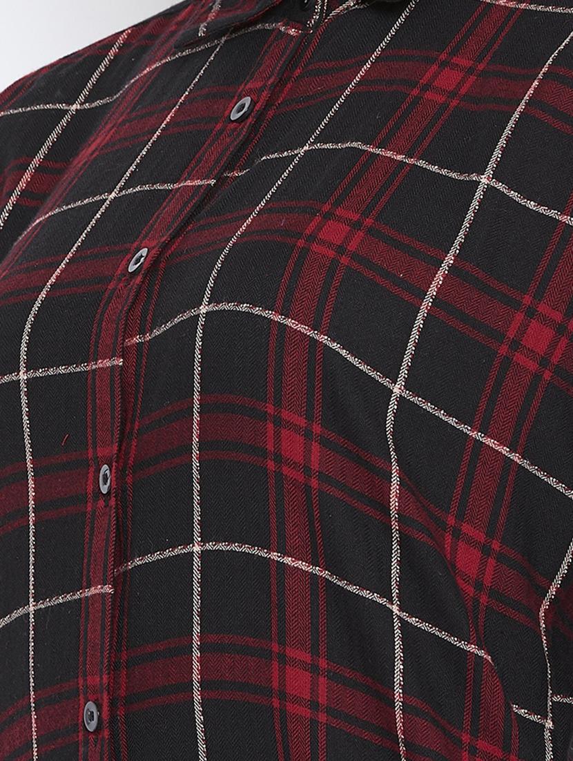 long sleeves regular checks tunic - 17066290 - Zoom Image - 5